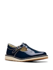 Mornarsko modra - Otroški čevlji Clarks Leather Joyful Skip - Slika 3 iz 6