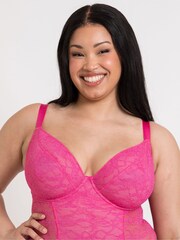 Curvy Kate Pink All Night Lace Plunge Body - Bild 3 von 6