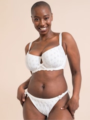 Curvy Kate Floral Print Tanga White Knickers - Image 1 of 5