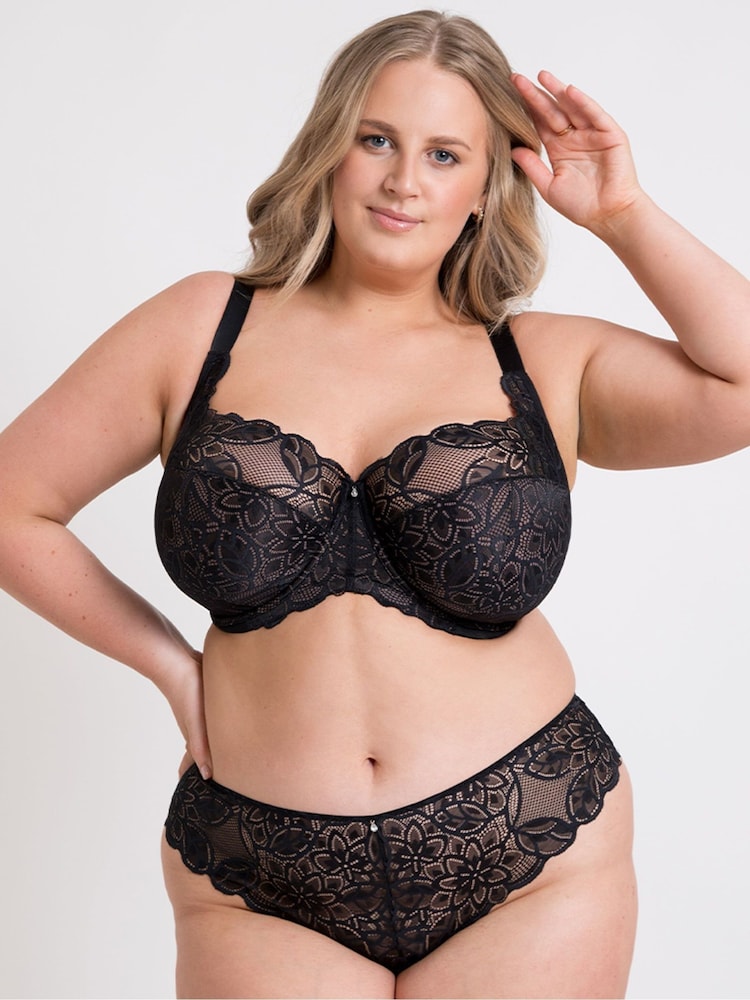 Curvy Kate Lovelace Side Support Balcony Black Bra - Image 1 of 7