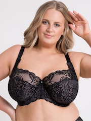 Curvy Kate Lovelace Side Support Balcony Black Bra - Image 3 of 7