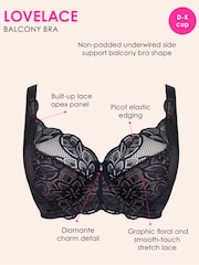 Curvy Kate Lovelace Side Support Balcony Black Bra - Image 7 of 7