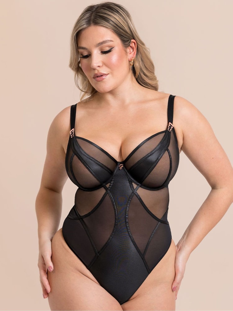 Curvy Kate Scantilly Suspense Plunge Black Bodysuit - Bild 2 von 7