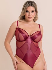 Curvy Kate Red Scantilly Suspense Plunge Bodysuit - Bild 3 von 7