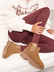 Friends Like These Platform Chelsea Ankle Faux Lined Suedette Ankle Boots - Bild 2 von 5