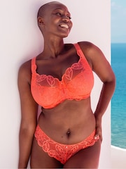 Curvy Kate Orange Lovelace Brazilian Briefs - Image 1 of 2