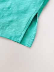 Green Short Sleeve Slub Jersey Crew Neck T-Shirt - Image 3 of 3