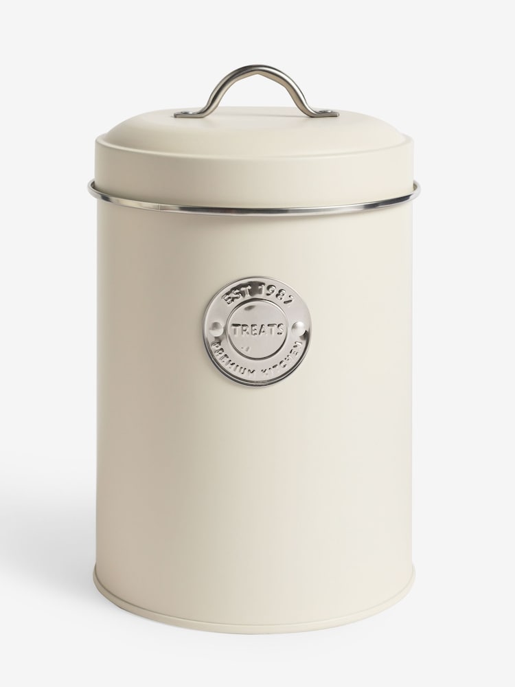 Set of 2 Cream Bread Bin and Treat Storage Jar - Image 1 of 1 Set of 2 Cream Bread Bin and Treat Storage Jar - Image 1 of 1