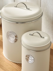 Set of 2 Cream Bread Bin and Treat Storage Jar - Image 3 of 4