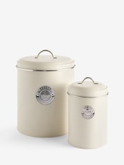 Set of 2 Cream Bread Bin and Treat Storage Jar - Image 4 of 4