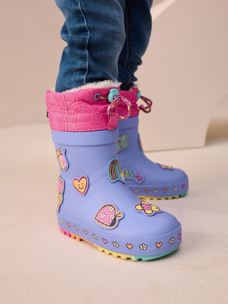 Purple Thinsulate Lined Cuff Wellies - Image 1 of 9 Purple Thinsulate Lined Cuff Wellies - Image 1 of 9
