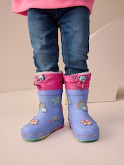 Purple Thinsulate Lined Cuff Wellies - Image 3 of 9