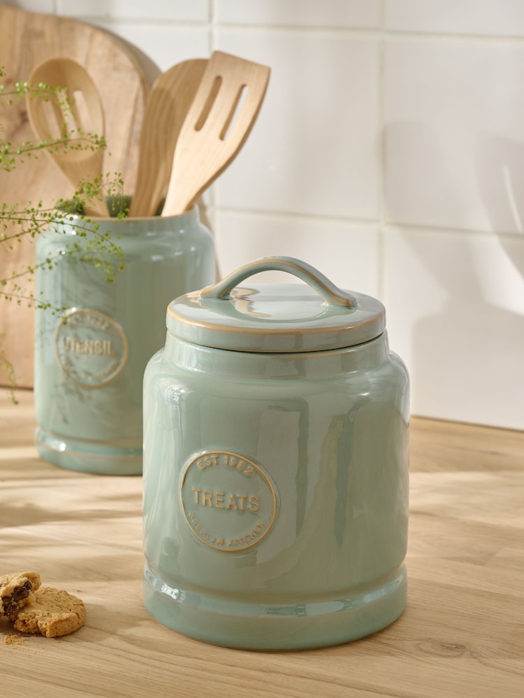 Sage Green Country Badge Treat Storage Jar - Image 2 of 4