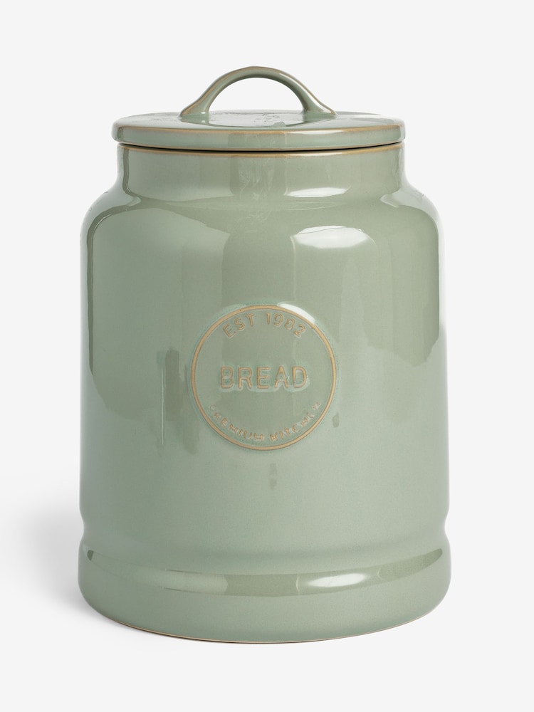 Sage Green Country Badge Bread Bin - Image 4 of 4 Sage Green Country Badge Bread Bin - Image 4 of 4