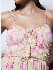 River Island Yellow Floral Ditsy Tiered Maxi Dress - Image 4 of 6