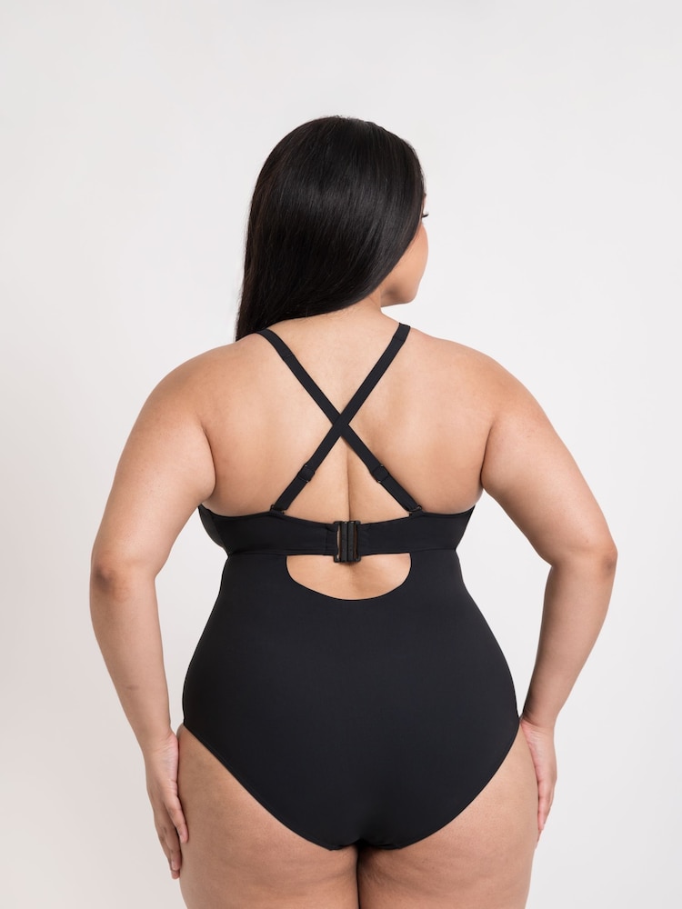 Curvy Kate Zip Tide Non-Wired Multiway Black Swimsuit - Image 7 of 10