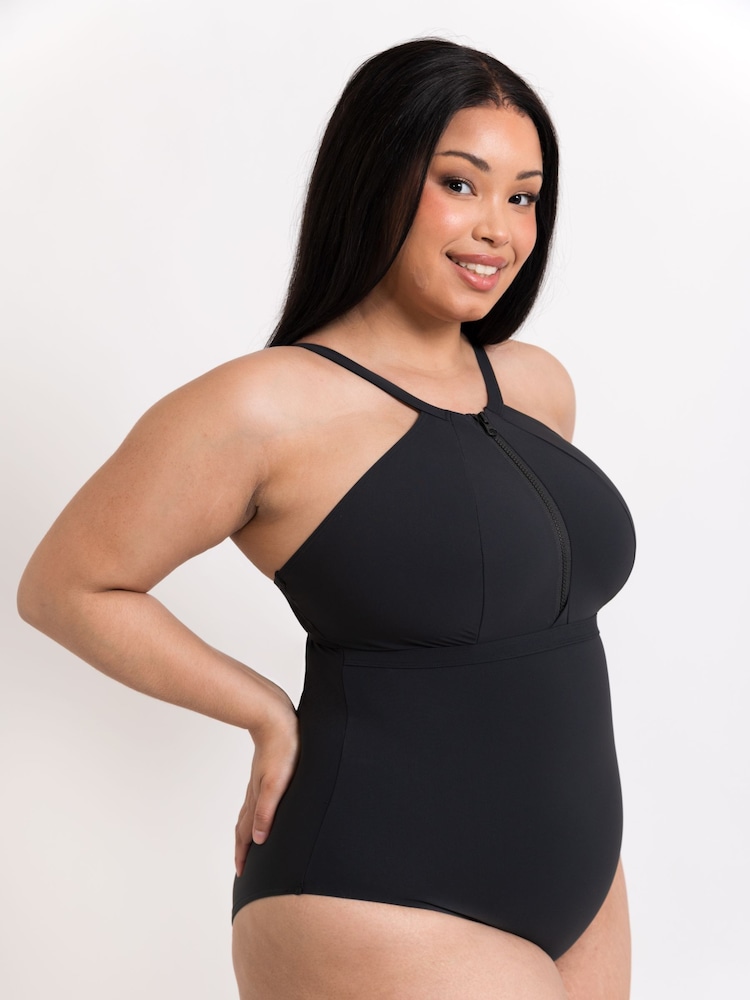 Curvy Kate Zip Tide Non-Wired Multiway Black Swimsuit - Image 8 of 10