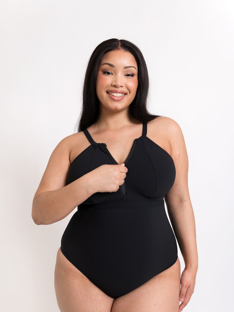 Curvy Kate Zip Tide Non-Wired Multiway Black Swimsuit - Image 9 of 10