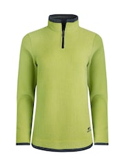 Weird Fish Green Beye 1/4 Zip Grid Fleece - Image 7 of 8