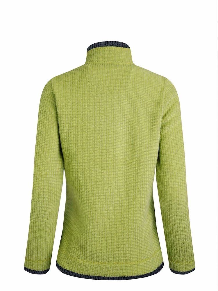 Weird Fish Green Beye 1/4 Zip Grid Fleece - Image 8 of 8