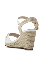 Pavers White Buckled Wedge-Heel Espadrilles - Image 3 of 5