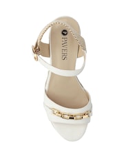 Pavers White Buckled Wedge-Heel Espadrilles - Image 4 of 5