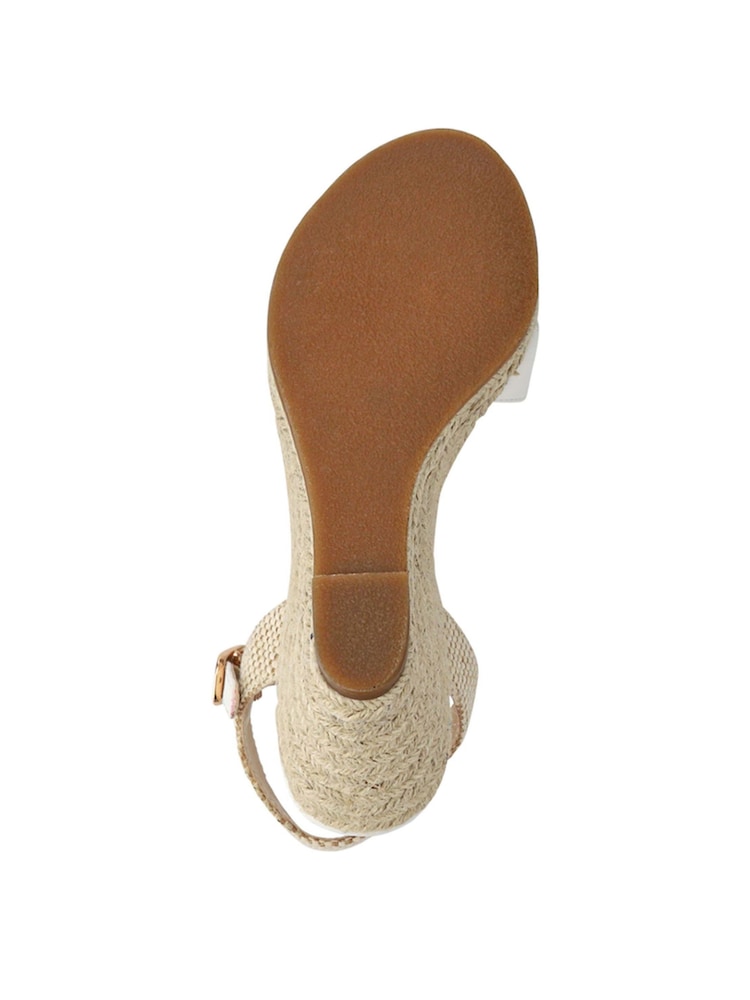 Pavers White Buckled Wedge-Heel Espadrilles - Image 5 of 5