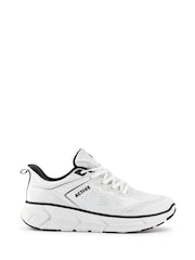 Pavers White Wide Fit Memory Foam Trainers - Image 1 of 5