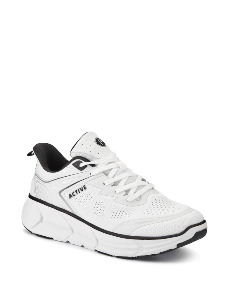 Pavers White Wide Fit Memory Foam Trainers - Image 2 of 5