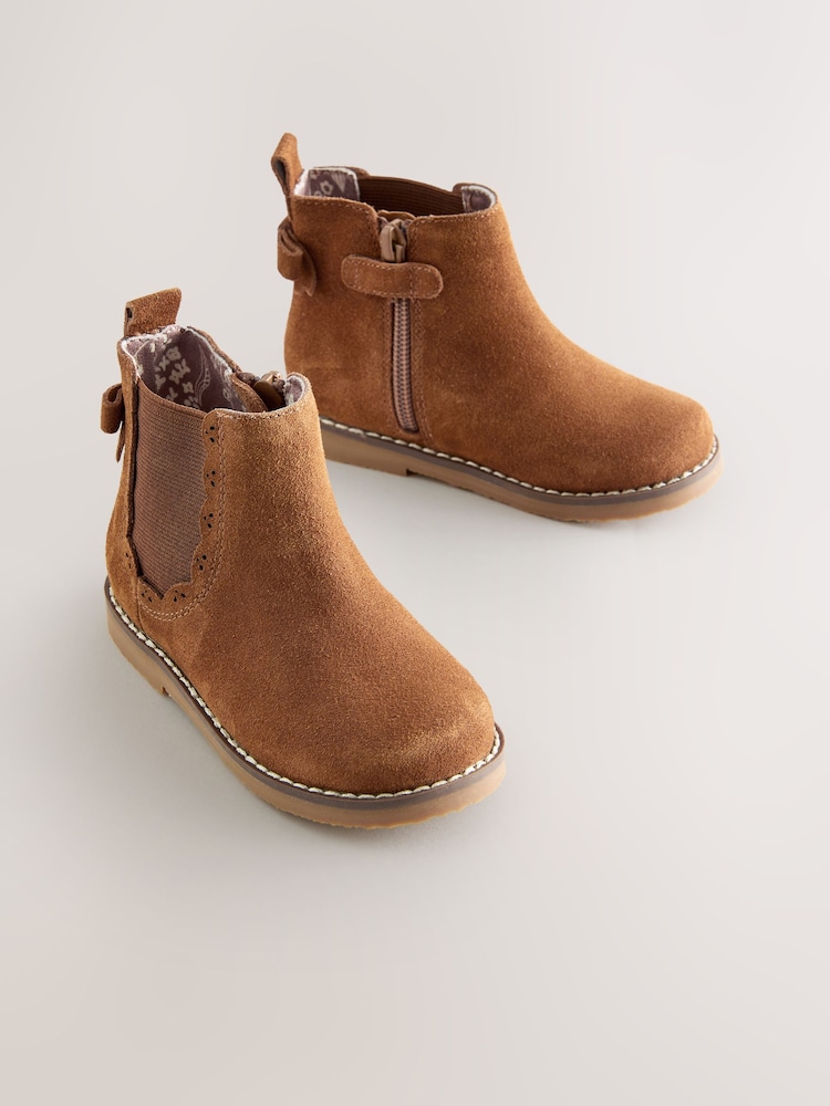 Tan Brown Wide Fit (G) Chelsea Ankle Boots - Image 1 of 5
