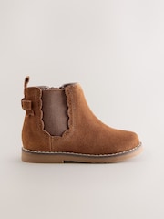 Tan Brown Wide Fit (G) Chelsea Ankle Boots - Image 2 of 5
