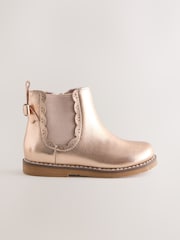 Rose Gold Wide Fit (G) Chelsea Ankle Boots - Image 2 of 5