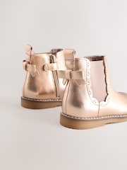Rose Gold Wide Fit (G) Chelsea Ankle Boots - Image 3 of 5