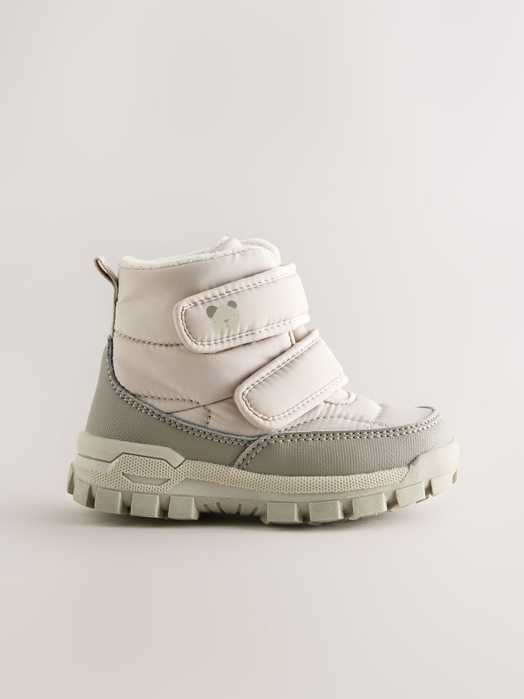 Neutral Waterproof Touch Fastening Quilted Boots - Image 2 of 5