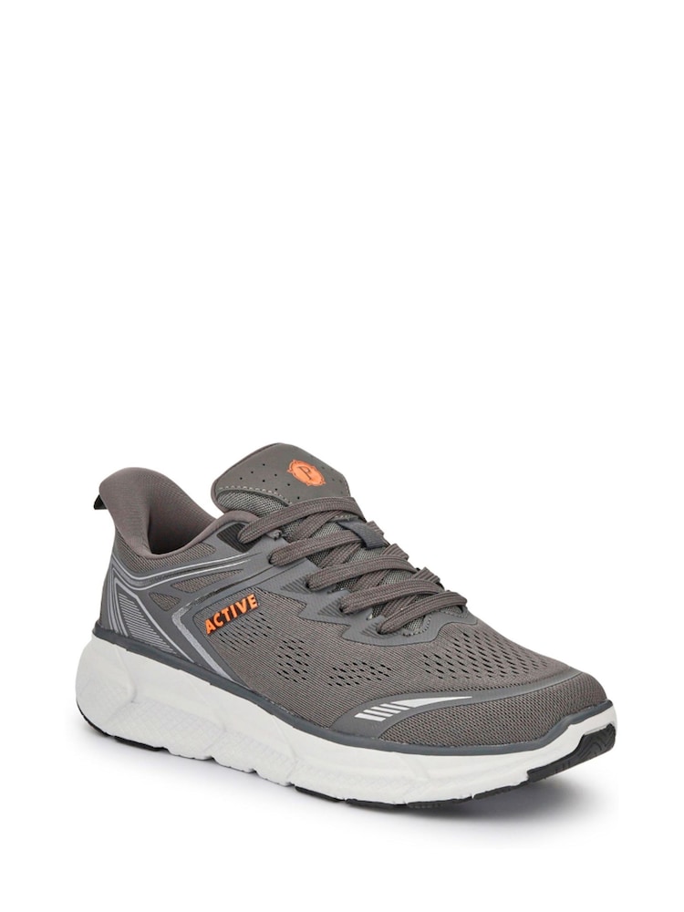 Pavers Grey Wide Fit Memory Foam Trainers - Image 2 of 5