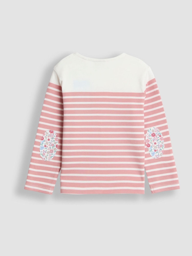 JoJo Maman Bébé Pink Breton Top - Image 2 of 3