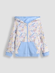 JoJo Maman Bébé Blue Light Appliqué Reversible Hoodie - Image 4 of 9