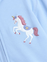 JoJo Maman Bébé Blue Light Appliqué Reversible Hoodie - Image 8 of 9