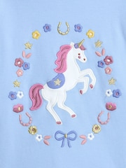 JoJo Maman Bébé Blue Light Appliqué Reversible Hoodie - Image 9 of 9