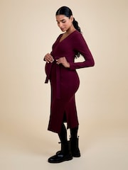 Jojo Maman Bébé Red Popper Ribbed Dress - Image 2 of 5