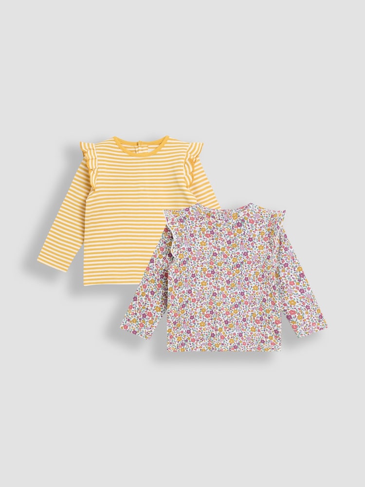Gelb - JoJo Maman Bébé 2-Pack Tops - Bild 1 von 7