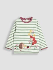 JoJo Maman Bébé Green Appliqué Frill Top - Image 1 of 5