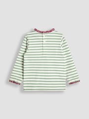JoJo Maman Bébé Green Appliqué Frill Top - Image 2 of 5