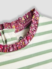 JoJo Maman Bébé Green Appliqué Frill Top - Image 3 of 5