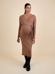 Jojo Maman Bébé Gold Popper Ribbed Dress - Image 1 of 5