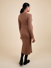 Jojo Maman Bébé Gold Popper Ribbed Dress - Image 2 of 5