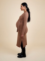 Jojo Maman Bébé Gold Popper Ribbed Dress - Image 3 of 5