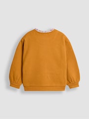 JoJo Maman Bébé Yellow Woodland Friends Applique Sweatshirt With Frill - Image 2 of 5