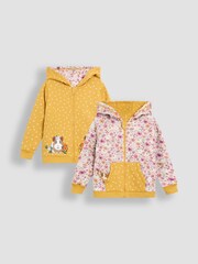 JoJo Maman Bébé Yellow Appliqué Reversible Hoodie - Image 1 of 7