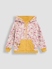 JoJo Maman Bébé Yellow Appliqué Reversible Hoodie - Image 2 of 7